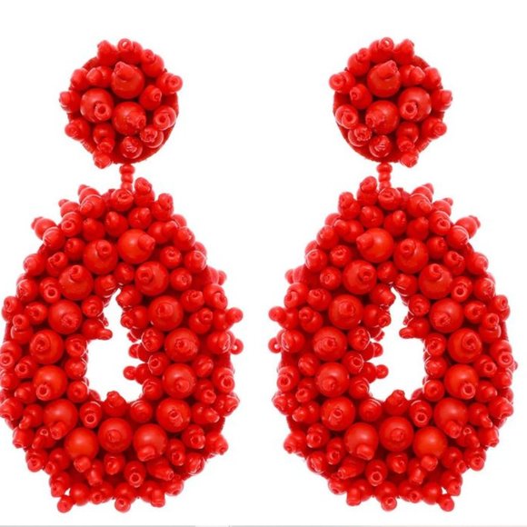 Amrita Singh Jewelry - Amrita Singh Leona Drop Earrings - Coral - pierced - NWT